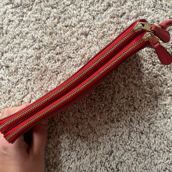 Womens Authentic Red Coach Wristlet Wallet - Picture 6 of 11